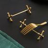 Metal Chopstick Rest Cutlery Rest Reusable Chopstick Stand Dining Utensil Rest Prevents Rolling for Spoons Forks Dining Table Home Party Wedding Use