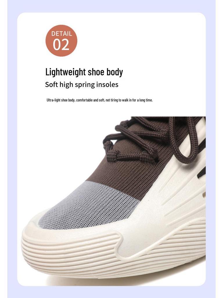 Damen Trendige Dicksohlige Flyknit Socken Schuhe - Weiche, Atmungsaktive, Lässige Frühling/Sommer Sneakers