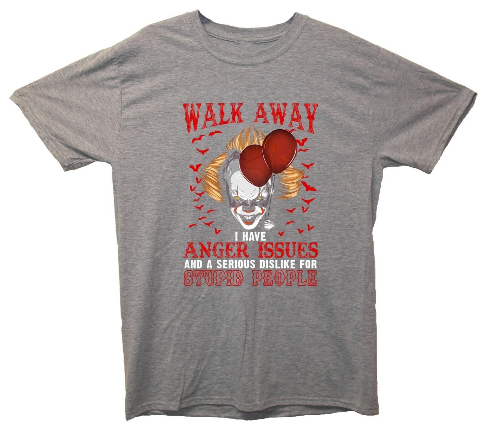

Walk Away I Have Anger Issues & Dislike For Stupid People T-Shirt (IT Inspired) S разноцветный