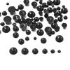 300-1000 st Akryl Konstgjord Pärla Halv pärla Utan Hål 3-8mm Svart Distans Lös pärlor för DIY Örhängen Smyckestillverkning Tillbehör