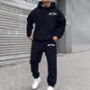 Trendy Men's and Women's Plus Velvet Streetwear Hoodie Set