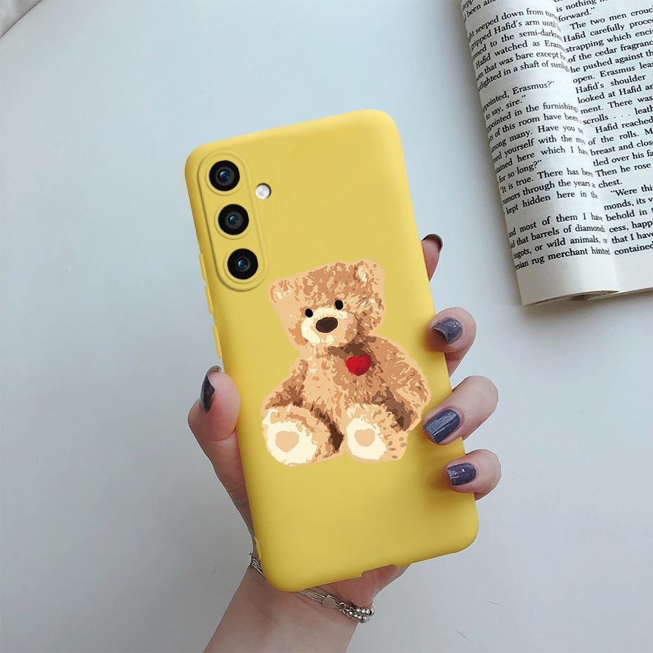 For Samsung Galaxy S23 FE 5G Matte Phone Case Cute Cat Cartoon Soft Silicone Back Cover For Samsung S23 FE S23FE S 23 FE 5G Case