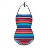 Womens/Ladies Mexicali Striped Strapless One Piece Swimsuit