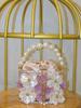 Hollow Out Metal Cage Handbag Women's Flower Clutch Purse Crystal Shiny Rhinestone Diamond Evening Bag Wedding Party