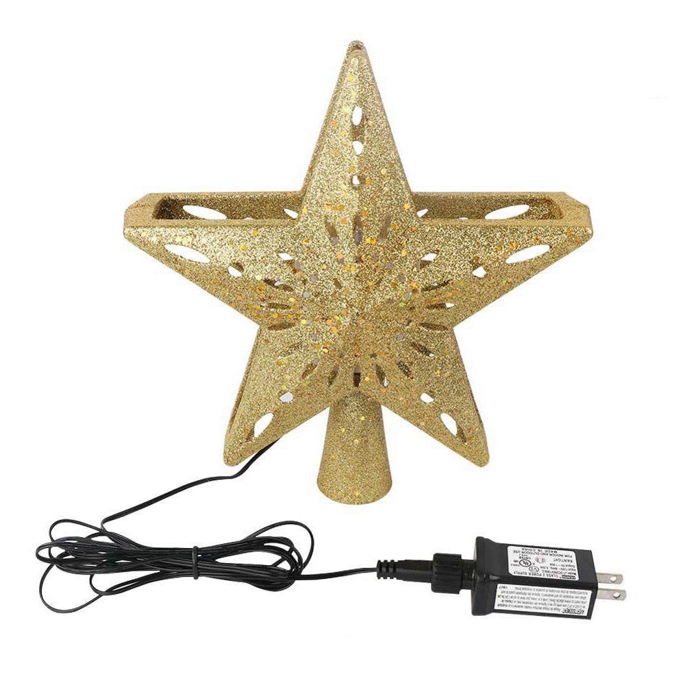 

Tree topper Snowflake Projector Christmas Tree Topper Christmas Decorations Xmas Tree Ornaments золотой