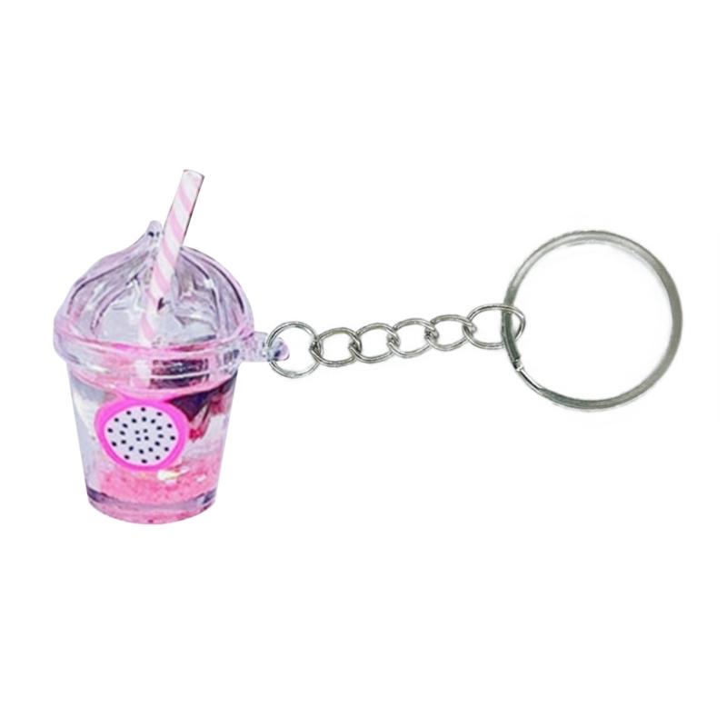 Roztomilý přívěsek na klíče Bubble Tea Kawaii přívěsek na batoh Mini přívěsky šálků Dárky pro páry