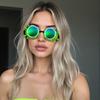 Steampunk Rivets Gothic Goggles Fluorescent Color Adjustable Fit Plastic Eyewear For Cosplay Costume Accessories