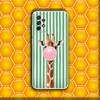 Phone Case Silicone For Samsung S30,23,21,22,20 FE lite,S10,9,PIus Note20ultra Striped Background Giraffe Soft Transparent