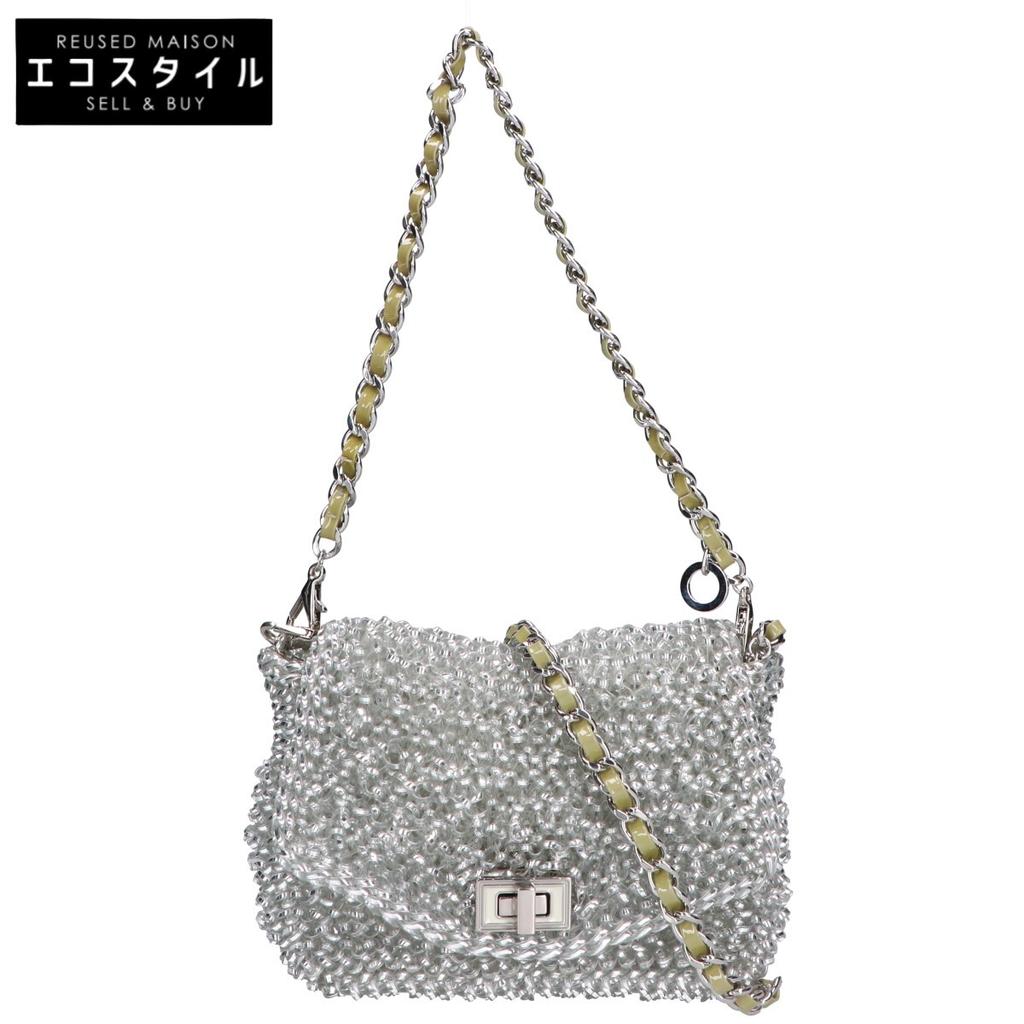 ANTEPRIMA [Beautiful Condition] Lucchetto Wire 3WAY Shoulder Handbag SilverUsed