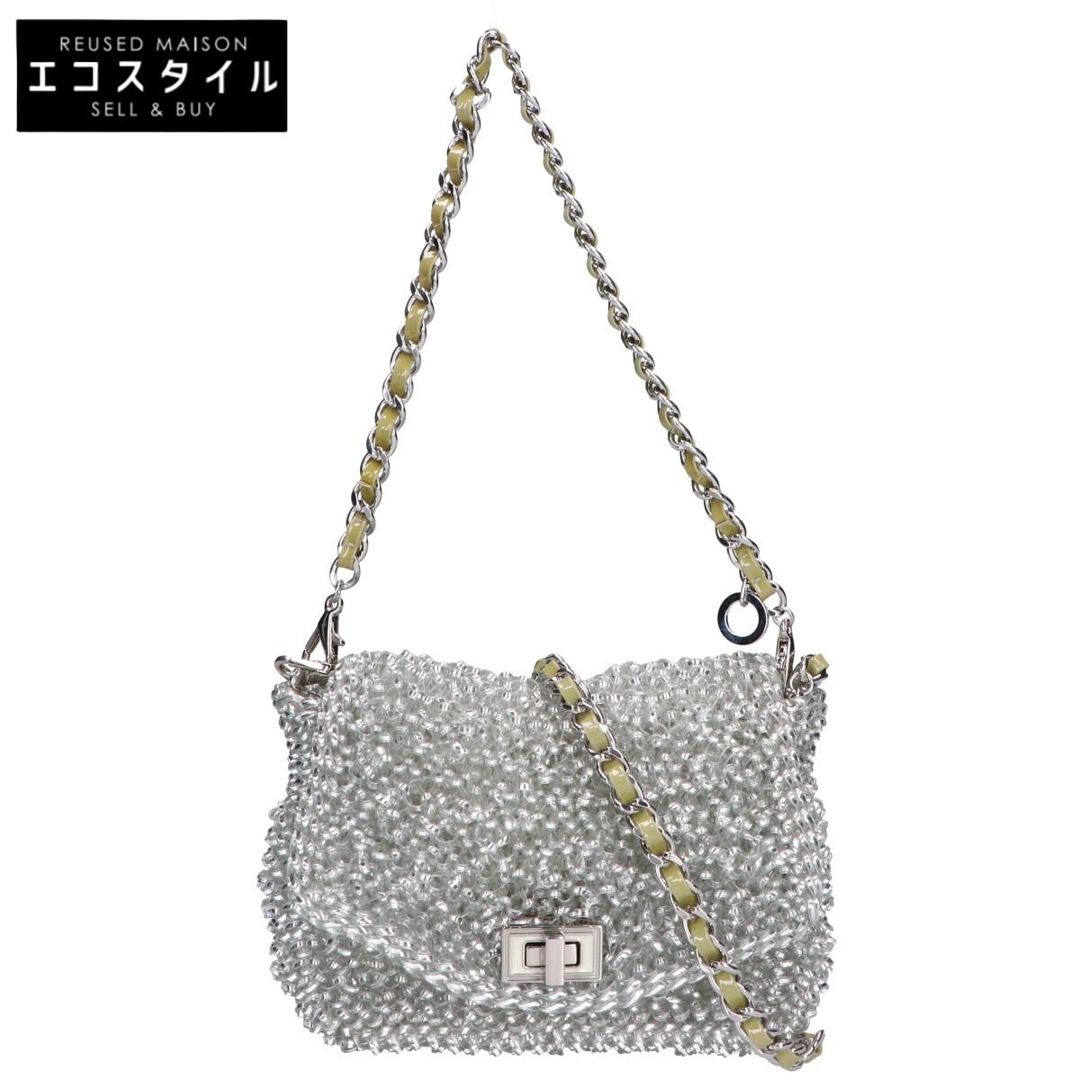 

ANTEPRIMA [Beautiful Condition] Lucchetto Wire 3WAY Shoulder Handbag SilverUsed