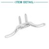 ACROPIX Rope Boat Deck Flag Pole Cleat Hooks 316 Stainless Steel with 4 Mounting Screws 51mm Silver Tone 2pcs