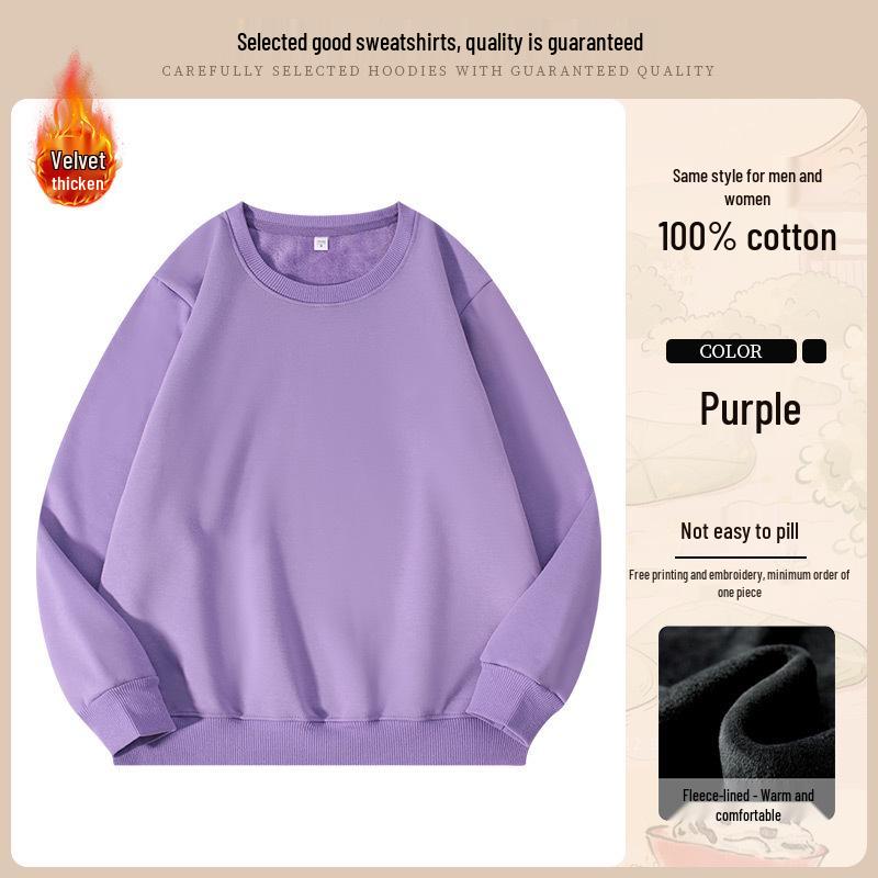 Dark Green Cotton Hoodie with Logo: Corporate Team or Class Uniform, Long Sleeve, Round Neck for Autumn/Winter.