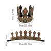 Středověký styl kovová knížecí tiára zirkon Halloween kostýmní doplňky jednoduchá královská koruna svatba