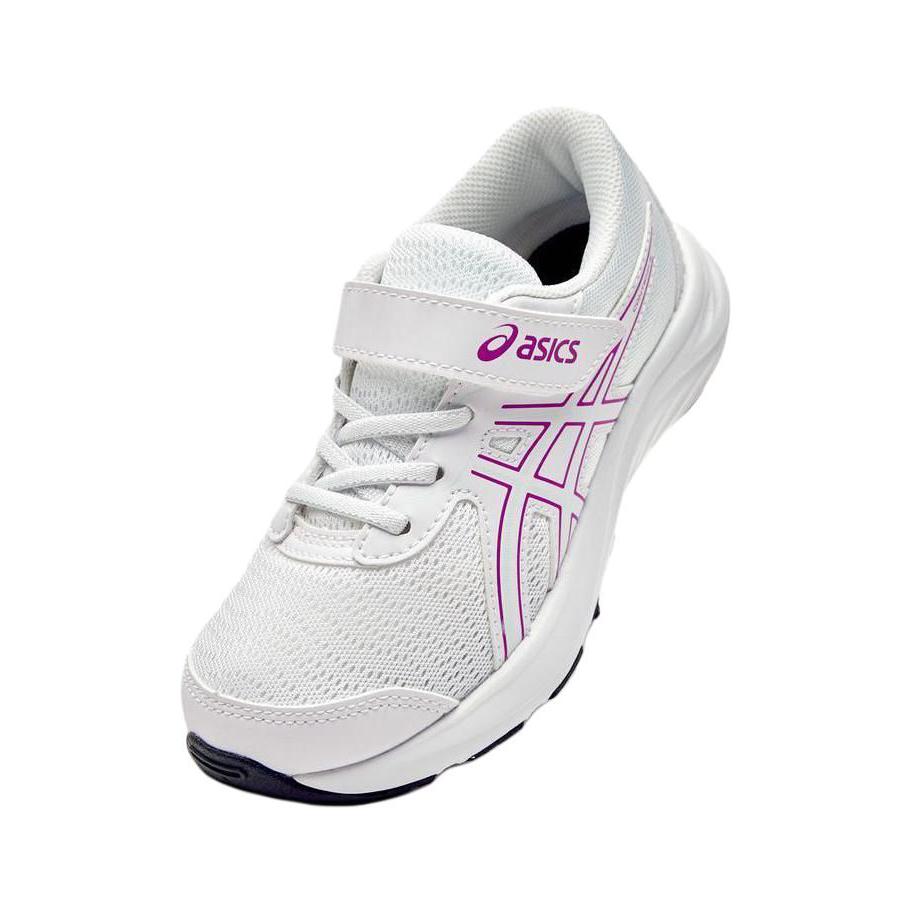 New Asics CONTEND 9 Anti-Slip Wear-Resistant Low-Top Kids' Running Shoes White Purple Children Aged 3-7 Years Old 1014A338-101