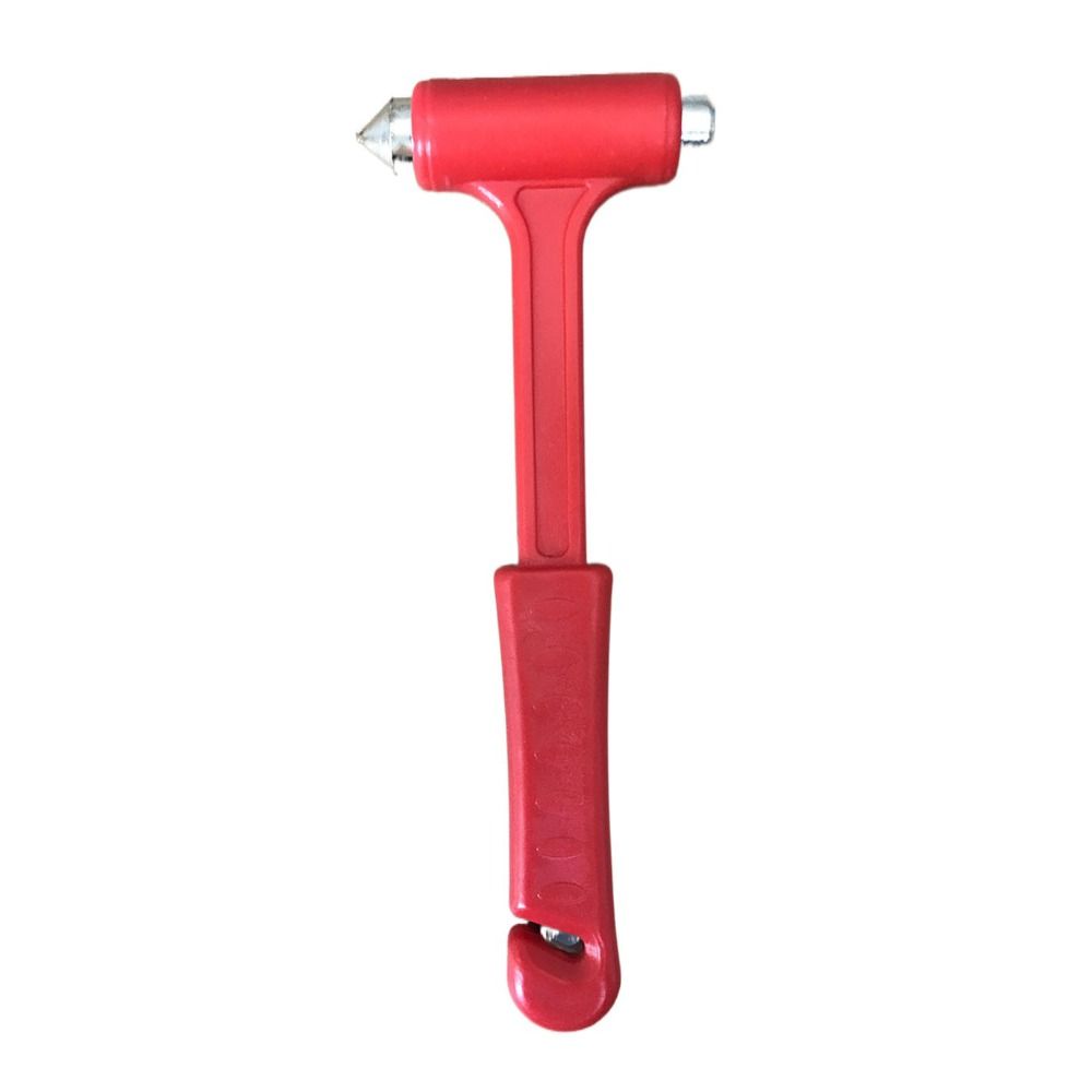 Mini Car Safety Hammer Red Window Glass Breaker Universal Seat Belt Cutter Home