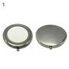 Tragbarer einfarbiger metallischer runder Make-up-Pop-up-Taschenspiegel mit doppelter Seite