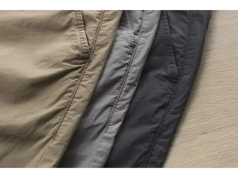 Men's Trendy Solid Color Casual Workwear Pants - Spring/Summer Loose Straight Nine-Point Trousers