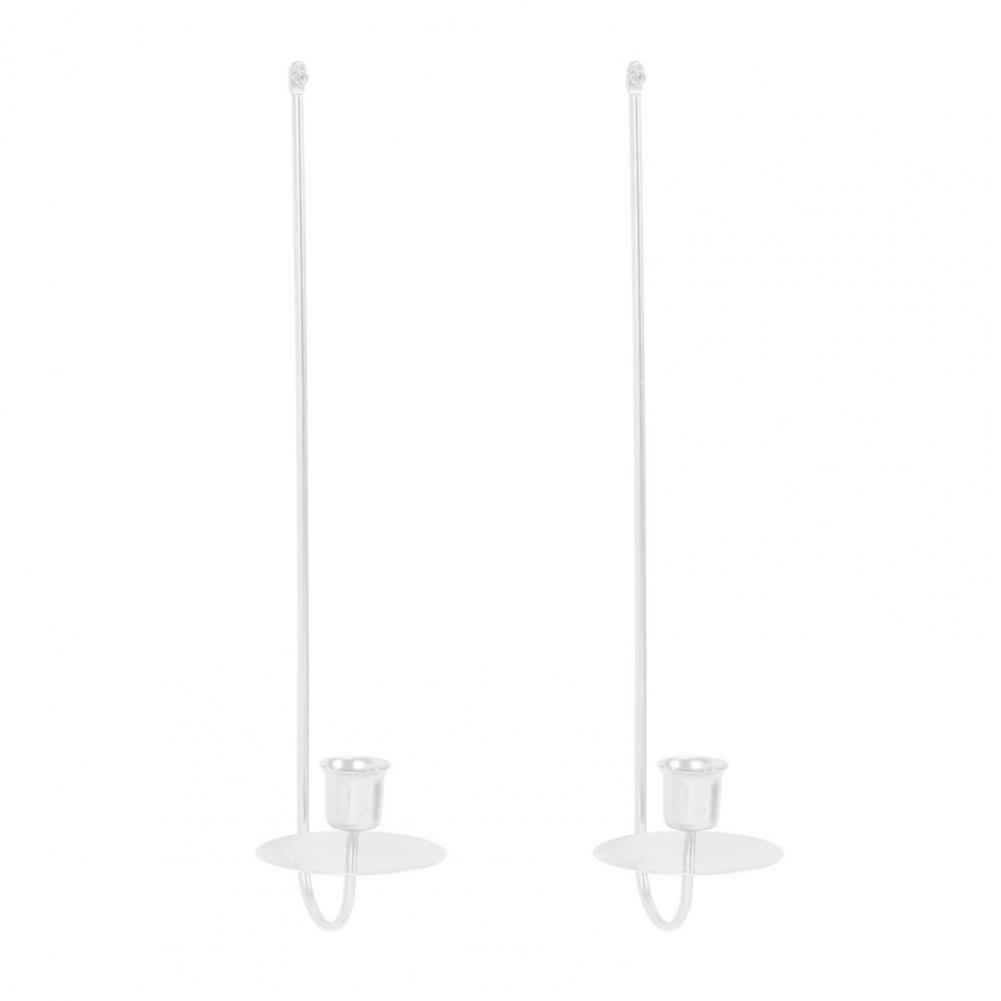 

Room Candle Holder Wall-mounted Candle Holder Elegant Metal Candle Sconce Holders for Fireplace Room for Farmhouse for Wedding белый