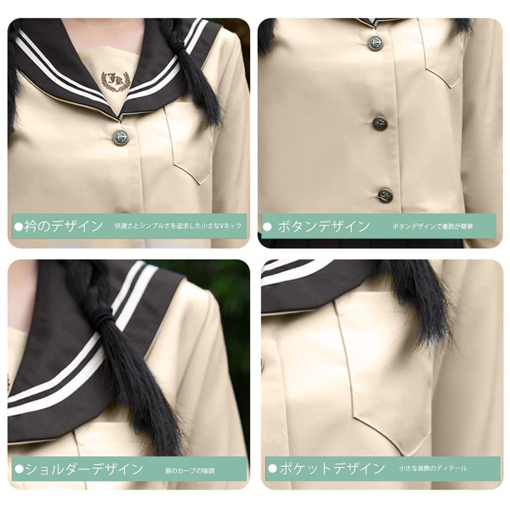 Sailor Authentic High School Girl Cosplay Long Sleeve and Short Sailor Bow JK Cosplay School Pleated JK Bowtie Class Kansai Academy British High