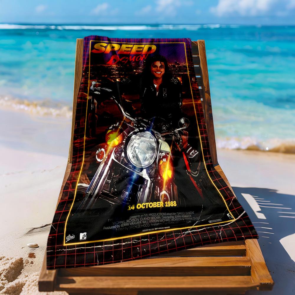 Michael Jackson Style Beach Towel High Absorbency & Quick-Dry Comfortable Lightweight Perfect for Traveling Yoga Camping and Swimming