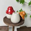 Cartoon Mushroom Ceramic Storage Jars Home Desktop Toothpick Holder Cotton Swab Organizer Kitchen Bathroom Decoratives Container