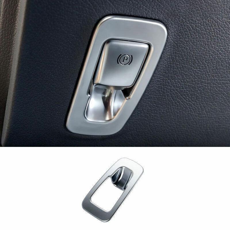 ABS Silver Brake Handle Handbrake Cover Trim Fit For Benz C-Class W205 2015-2021