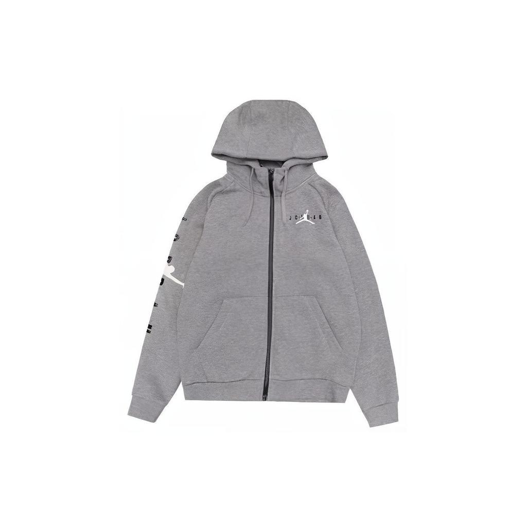 Jordan Sweatshirts Men's Gray Hooded Moderate Regular CQ7706-091