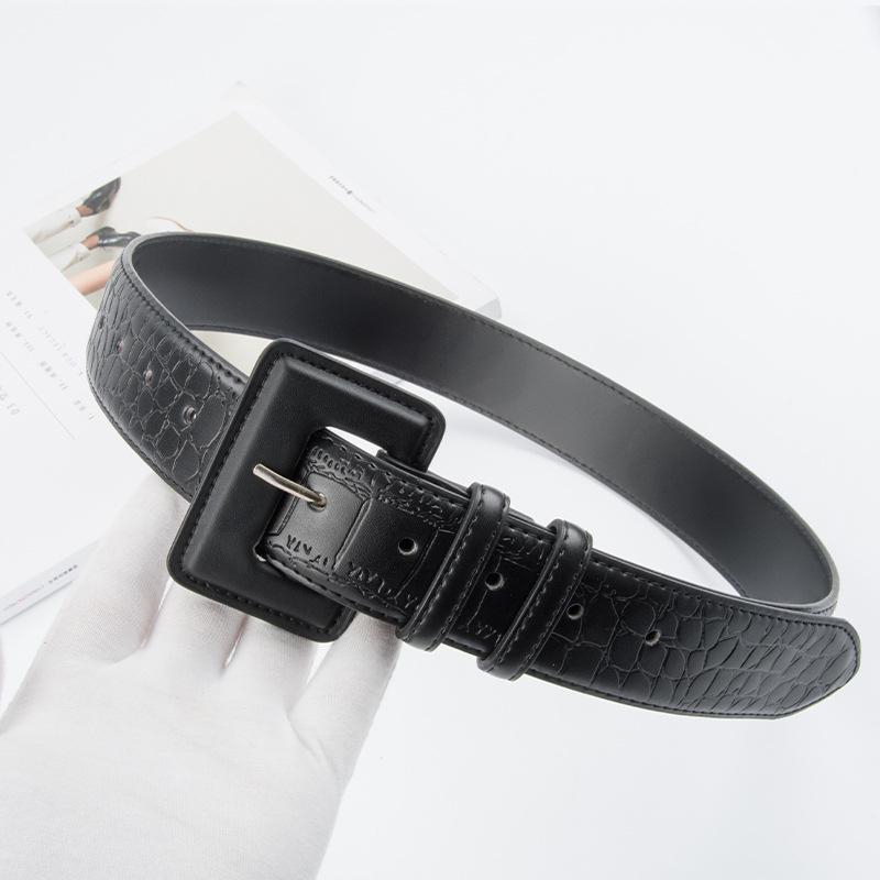 Curea de damă, Piele Lată Decorativă pentru Palton, Curea Simplă de Damă, Senzație Avansată, Talie și Subțire