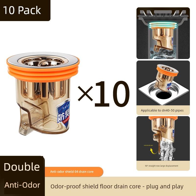 Floor Drain Deodorizer Bathroom Sewer Pipe Filter Net Universal Anti-Odor Cover Sealing Core Gadget