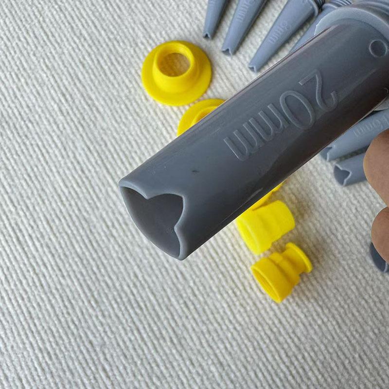 15 Stück Dichtungsglätter Dichtungsdüsenspitzen Set Ersatz mit Verbindungsbasen für Badezimmer Glastüren V-förmige Klebedüse