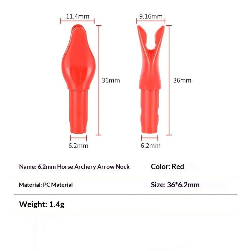 5Pcs 6.2Mm Arrow Nocks Plastic Insert Tails For Carbon Arrows Archery Bow Accessories