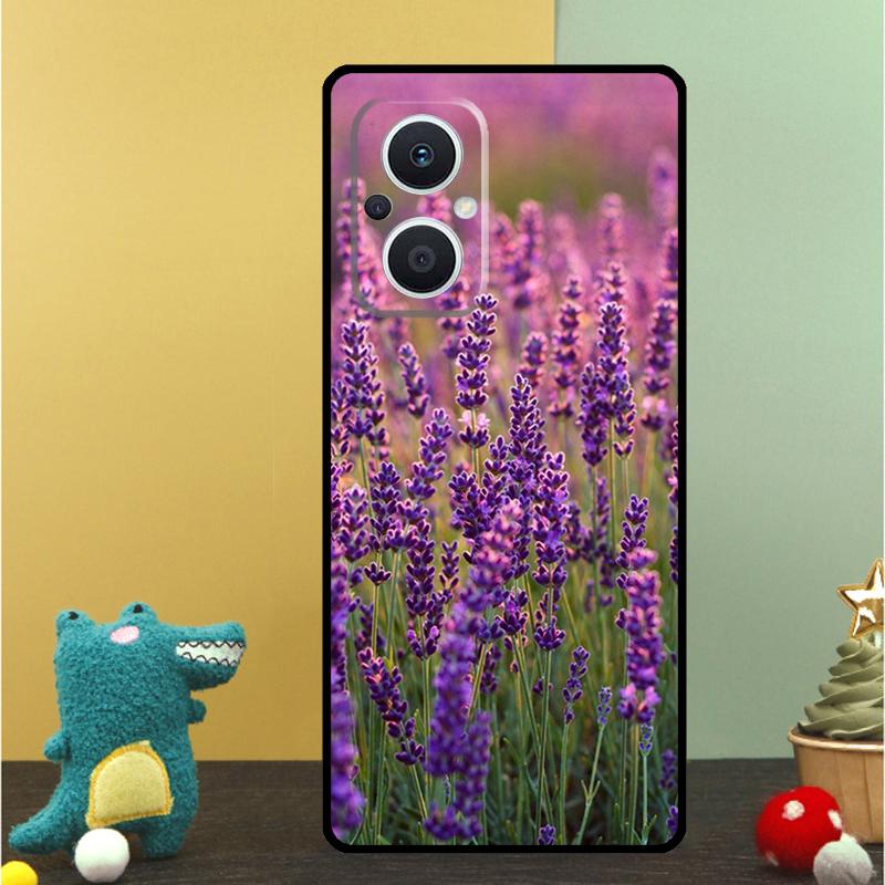 Lavender Purple Flowers Case For OPPO Reno 15 15F 14 13 12 11 10 Pro 14F 13F 12F 11F 8T OPPO Find X9 X8 X6 Pro Cover
