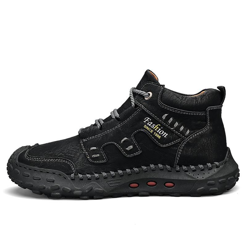 Autumn Winter Plus Velvet Warm Handmade Mens Boots Comfortable Ankle Casual Moccasins Shoes Size 38 48