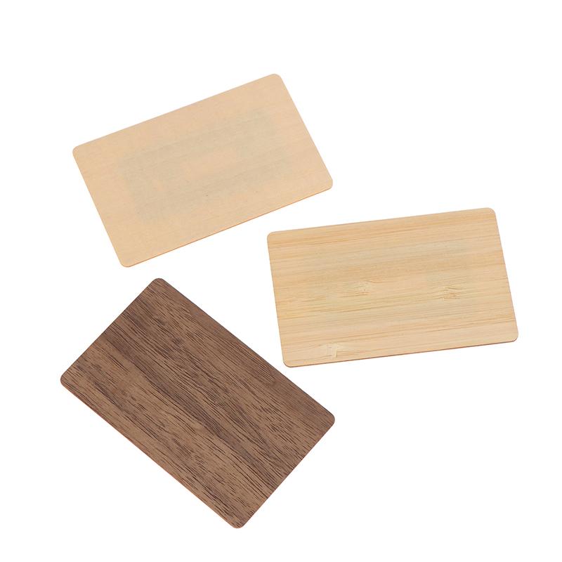 Wooden Blank Nfc Card 13.56Mhz Rfid Tag 504Bytes 215Ntag Chip Membership Contactless Social Recognition Lasercard