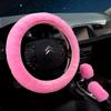 Plush Anti-Rabbit Fur Steering Wheel Cover - Thick, Warm, Universal Fit for Men & Women, Available In Multiple Colors