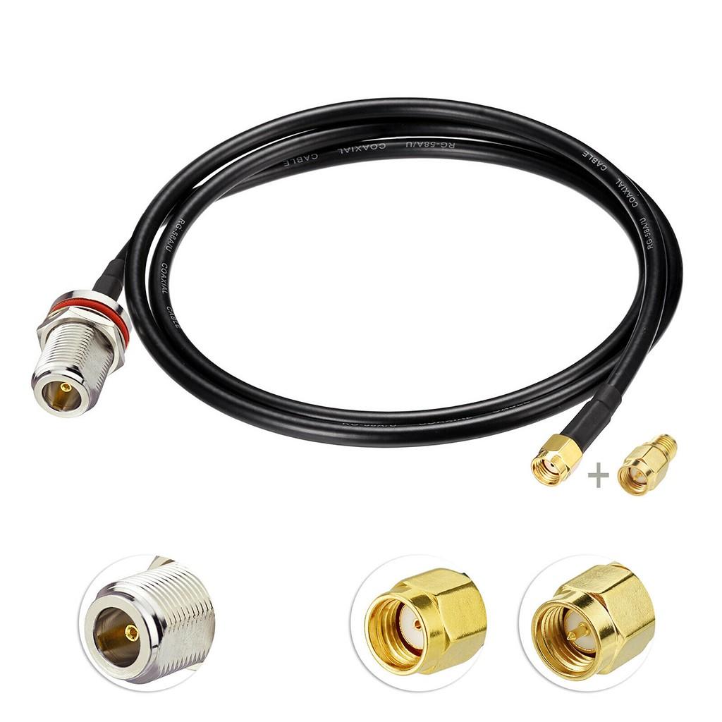 1M RPSMA To N Female Cable for Antenna Extension In Helium HNT Hotspot Applications Compatible with For Bobcat