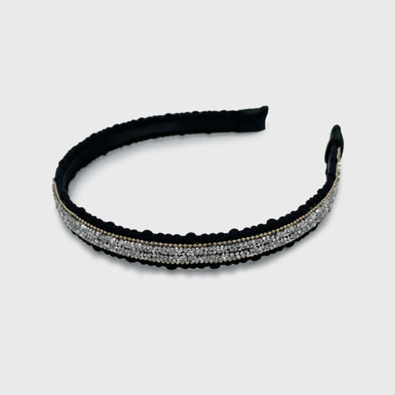 Jean Paul Clarisse Crystal Black Lace Hairband JP-22-178HB