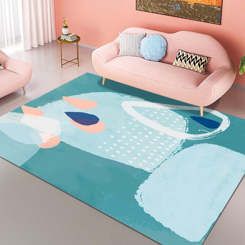 Retro Geometric Style Living Room Carpet Bedroom Bedside Carpet Modern Minimalist Luxury Floor Mat