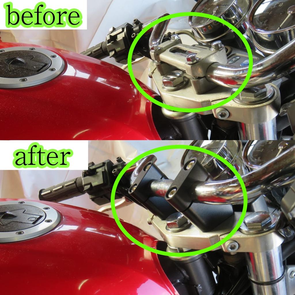 Lunari Handle Up Set Back Holder Handle Bracket Zephyr 400 X Zephyr 750 1100 Varios II (Black)