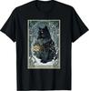 Creepmas Vintage The Yule Cat Tarot Card Dark Christmas T-Shirt