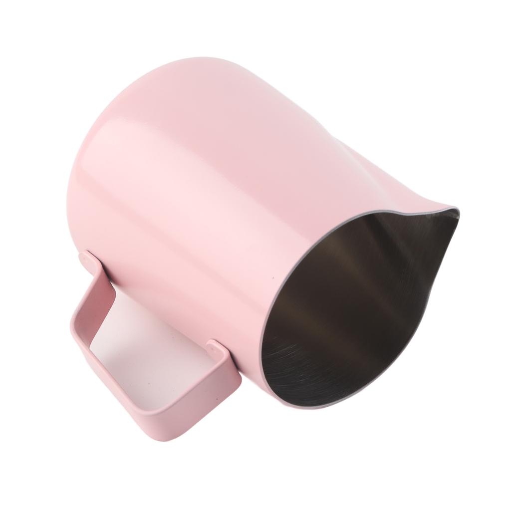Hushåll Rostfritt Stål Kaffe Skumkanna Kopp Latte Art Kaffe Tillbehör 600ml Rosa