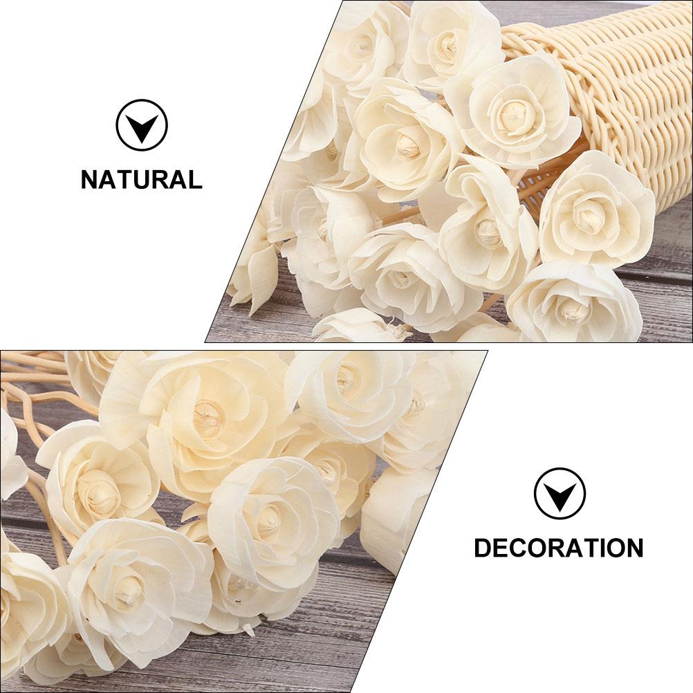 8 Pcs Air Freshener Rattan Sola Flower Office Fragrance for Man Rattans Wooden Perfume Diffuser Essential Oil Sticks