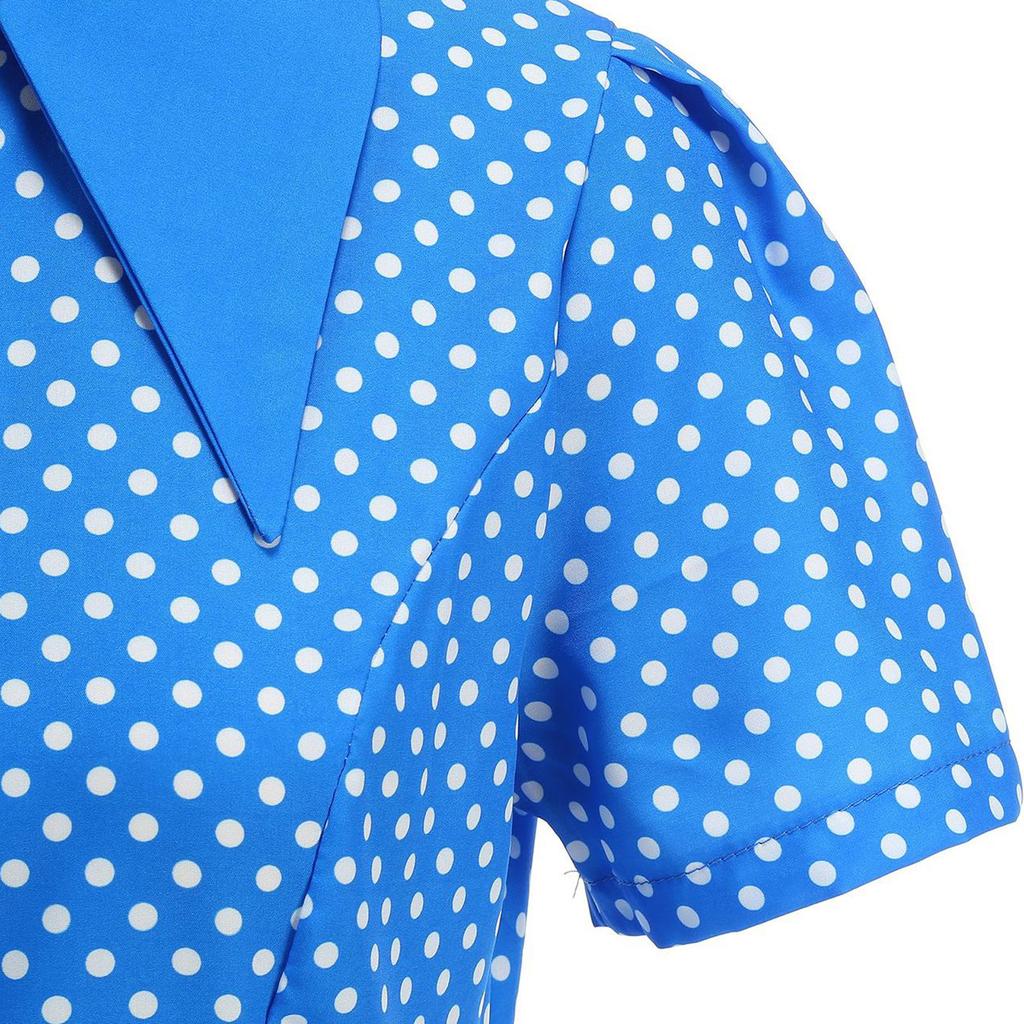 Women's Fashion Polka Dot Short Sleeve Dress