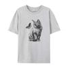 Cute Kitten Butterfly Graphic Tops Aesthetic Cat Mom Shirt Women Loose Clothing 90s Retro Cat Lover Tshirts