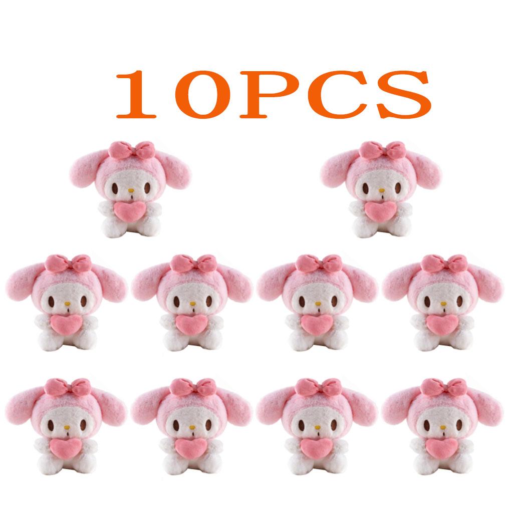 *22Cm Sanrio  Kuromi Pillow Kt Plush Toy Girls Soft Stuffed Animal Toys Heart My Melody Cinnamoroll Stuff Doll Gifts.
