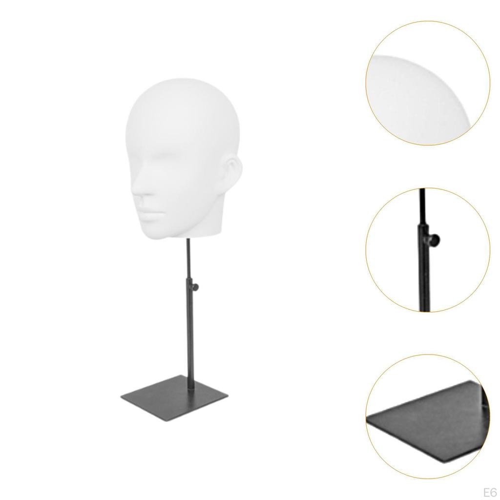 Hat Display Head Men Mannequin Model Multifunctional Caps Storage Rack with Base for Styling