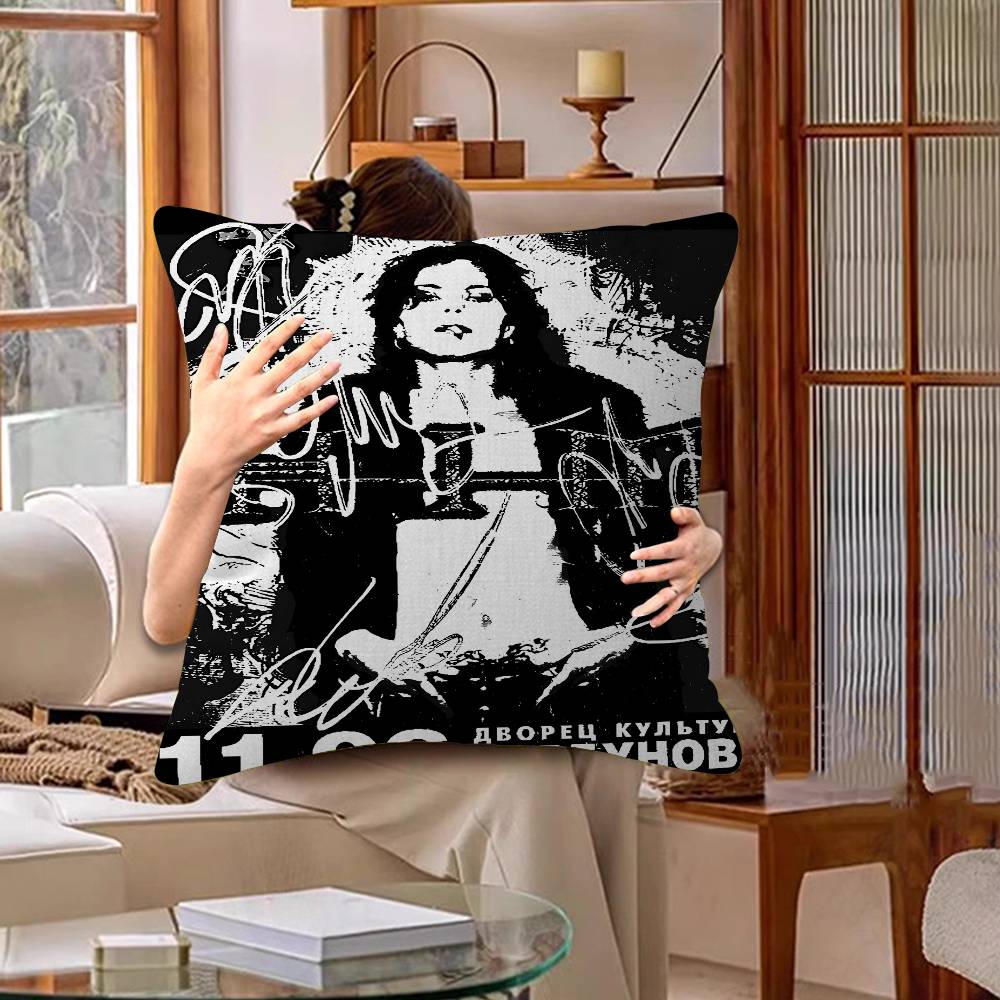 Famous Rock Band HIM Singer Cushion Cover Polyester Sofa Cushions Decorative Throw Pillows Home Decoration Pillowcover