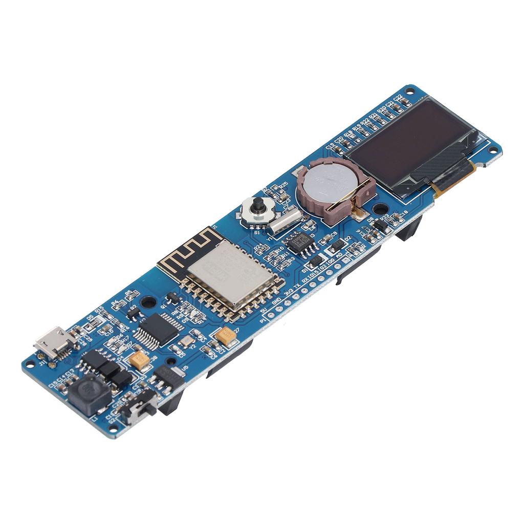 Moduł Zegarowy ESP8266 Płytka Rozwojowa z Wyświetlaczem OLED 0,96 cala Uchwyt Baterii 18650