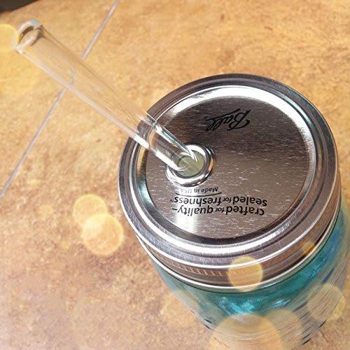 Hiware Glass Smoothie Straws, 1/2" Extra Wide X 10" - Reusable Drinking Straws with Cleaning Brush for Thick Smoothies, Bubble Tea, and Milkshakes