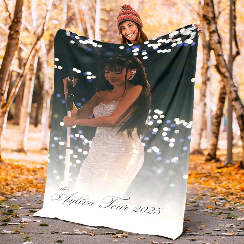 1pc German singer and musician Ayliva blanket, al season lightweigh Poster blanket home office outdoor nap multifunc Poster blanketional blanket